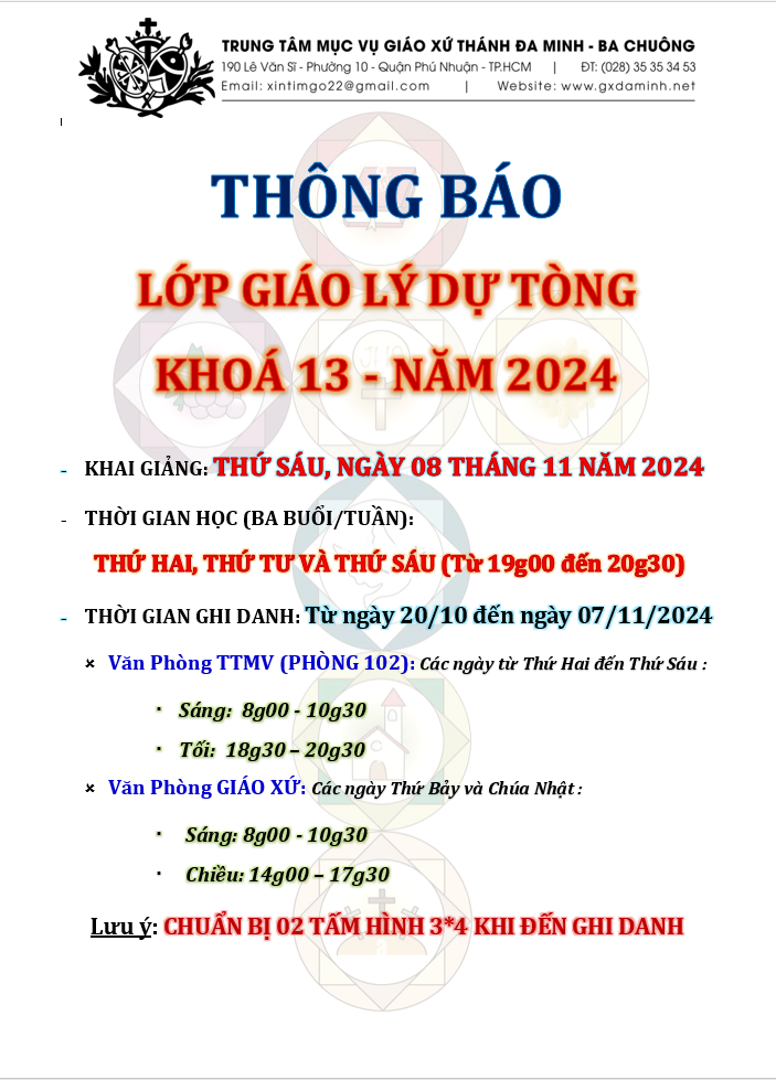 GIÁO XỨ THÁNH ĐA MINH (BA CHUÔNG)