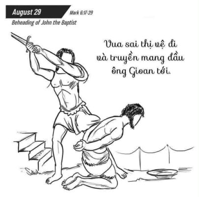 Ngày 29-08-2026, Lễ Thánh Gioan Tẩy Giả Bị Trảm Quyết, lễ nhớ Ngày 29-08-2026, Lễ Thánh Gioan Tẩy Giả Bị Trảm Quyết, lễ nhớ