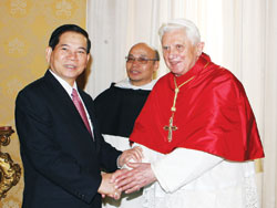 Đức Thánh Cha tiếp Chủ tịch Nguyễn Minh Triết
